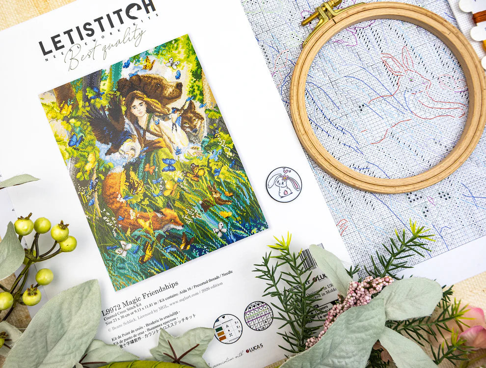 Kit de Punto de Cruz Letistitch "Magic Friendships" - L9972 - ElMundoEnCruz