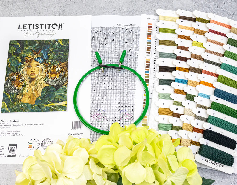 Kit de Punto de Cruz Letistitch "Musa de la Naturaleza" - L9974 - ElMundoEnCruz