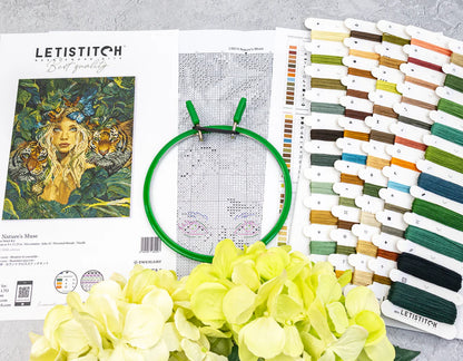 Kit de Punto de Cruz Letistitch "Musa de la Naturaleza" - L9974 - ElMundoEnCruz