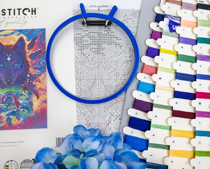 Kit de Punto de Cruz Letistitch "La Magia del Lobo" - L9976 - ElMundoEnCruz