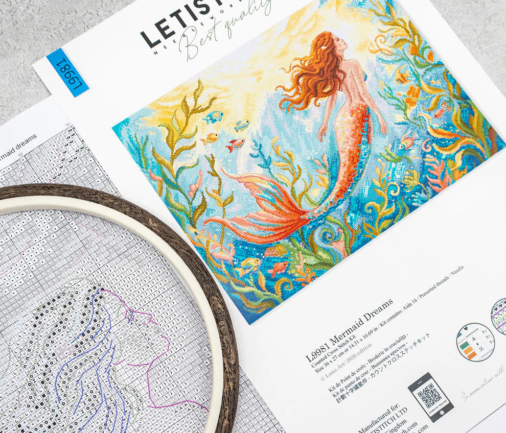 Kit de Punto de Cruz Letistitch "Sueños de Sirena" L9981