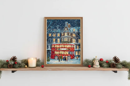 Kit de Punto de Cruz Letistitch "Autobús Navideño de Londres" L9982