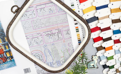 Kit de Punto de Cruz Letistitch "Autobús Navideño de Londres" L9982