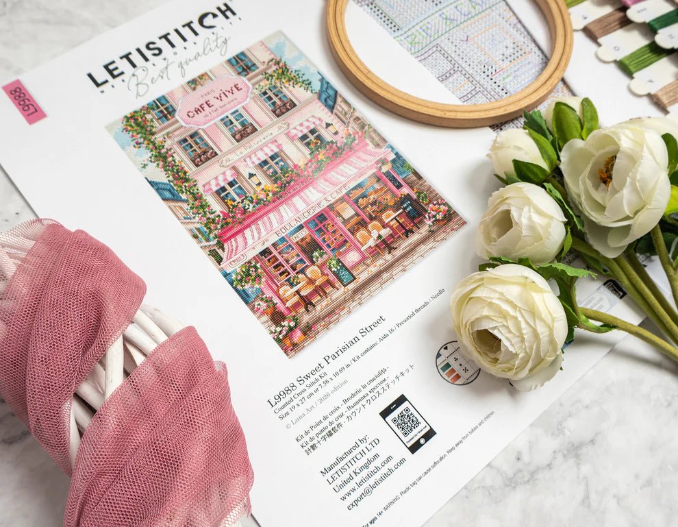 Kit de Punto de Cruz Letistitch "Dulce Calle Parisina" L9988