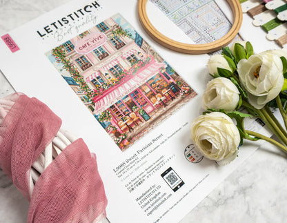 Kit de Punto de Cruz Letistitch "Dulce Calle Parisina" L9988
