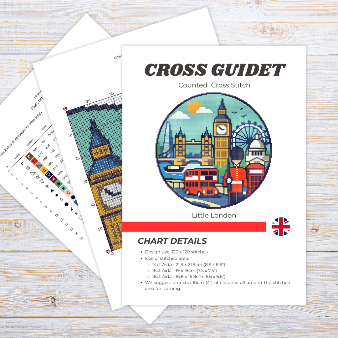 Patrón de Punto de Cruz "Little Londres" - CrossGuidetPatterns