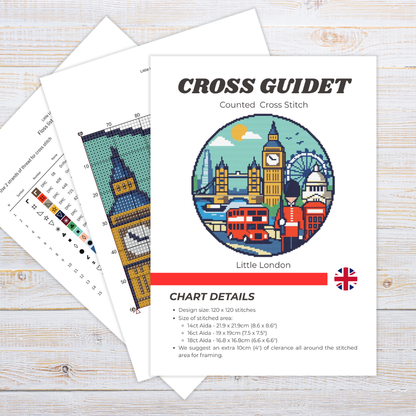 Patrón de Punto de Cruz "Little Londres" - CrossGuidetPatterns