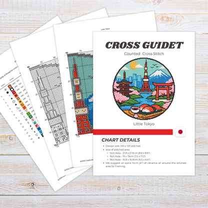 Patrón de Punto de Cruz "Little Tokyo" - CrossGuidetPatterns