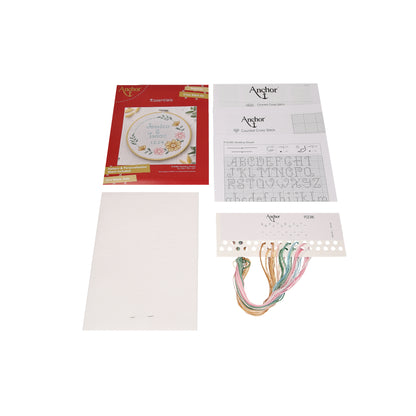 Kit de Punto de Cruz "Wedding Wreath" - Anchor Essentials - Corona de boda