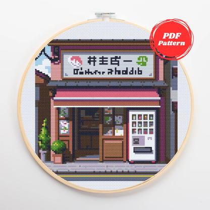 Patrón de Punto de Cruz "Restaurante de Sushi" - CrossGuidetPatterns