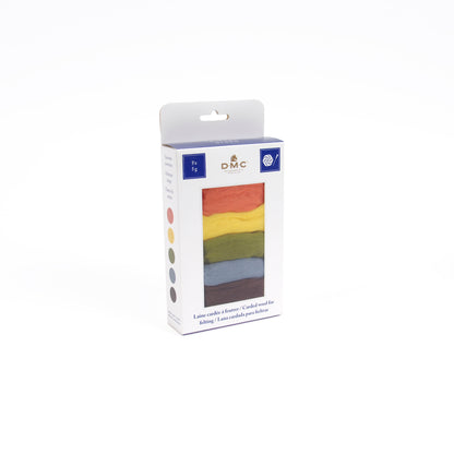 Set Lanas Cardadas para Fieltrar DMC "Otoño" - 5 Colores