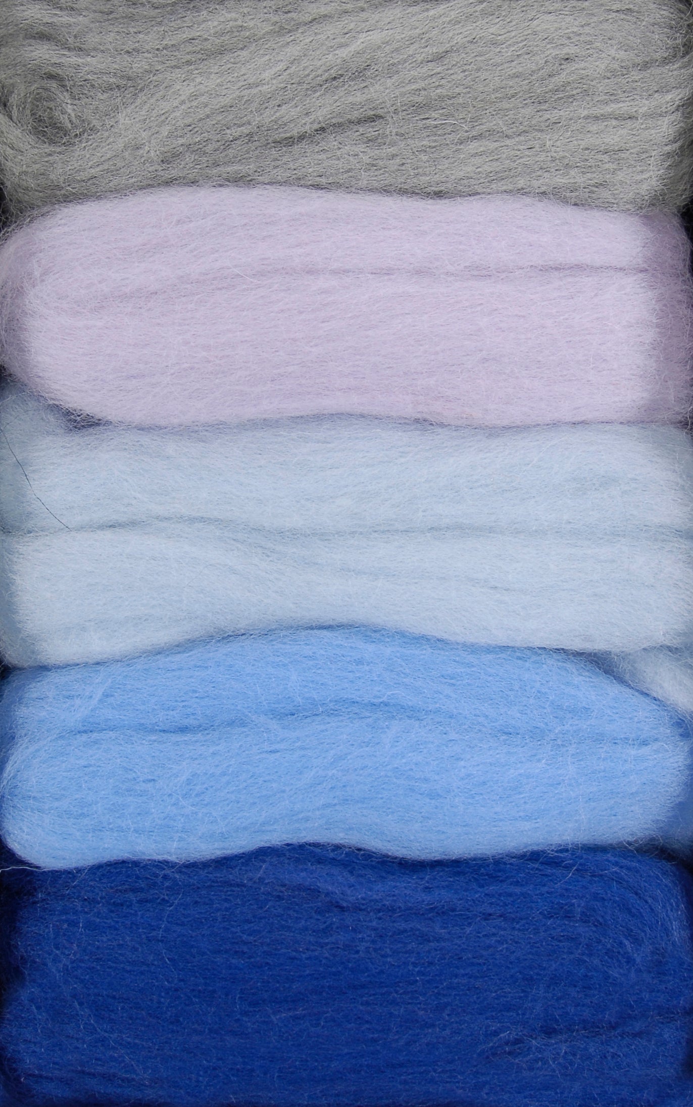 Set Lanas Cardadas para Fieltrar DMC "Glaciar" - 5 Colores