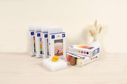 Set Lanas Cardadas para Fieltrar DMC "Vitaminas" - 5 Colores