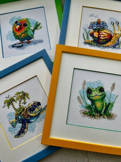 Kit de Punto de Cruz Riolis "Pequeña Tortuga" - 2287