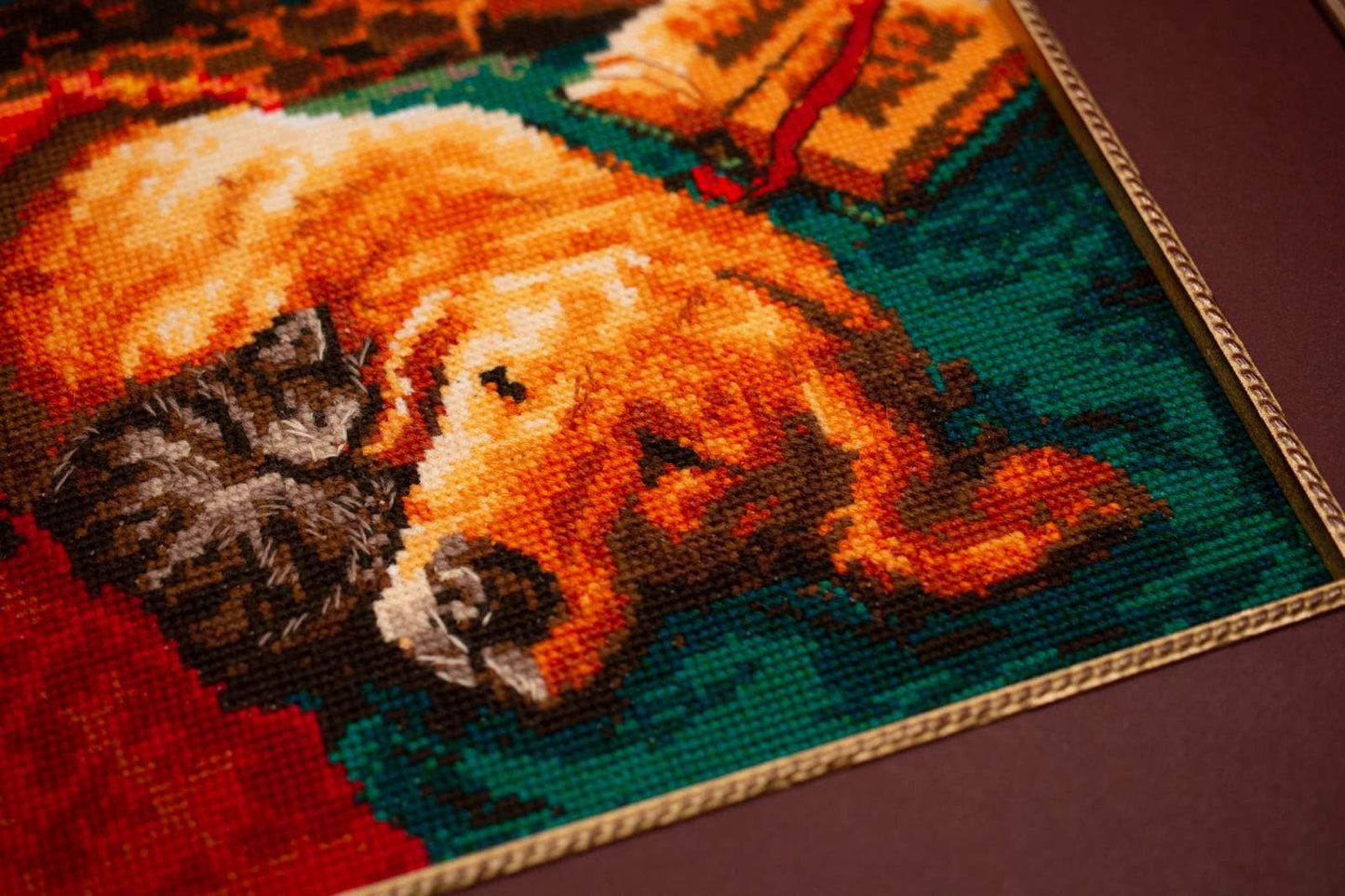 Kit de Punto de Cruz Riolis "Junto a la Chimenea" - 2004