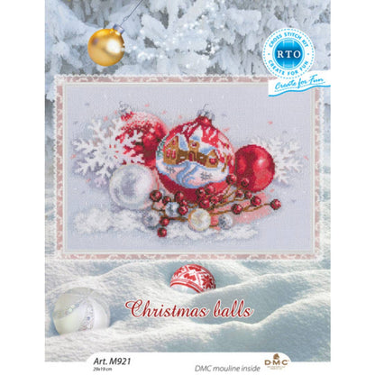 Kit de Punto de Cruz RTO "Bolas de Navidad" - M921