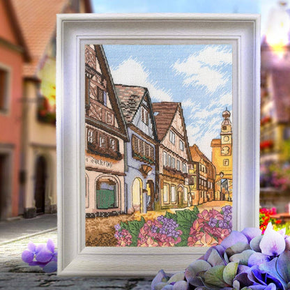 Kit de Punto de Cruz RTO "Calle del Casco Antiguo" - M955