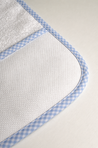 Babero para Bordar con Mangas "Azul" - BM Ricami