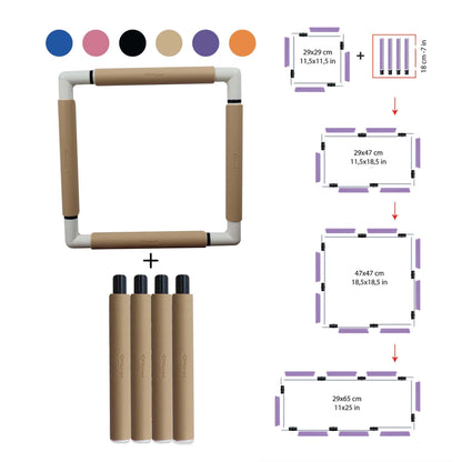 Bastidor Snap Frame Nurge Beige | Bastidor de Bordado con Clips a Presión
