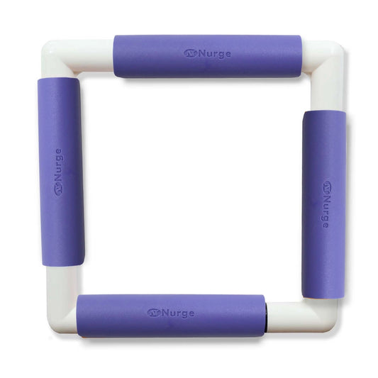 Bastidor snap frame Nurge morado 21×21 cm montado, vista frontal