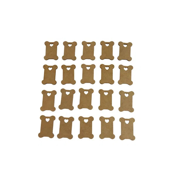 Set de 20 bobinas de madera Rosas Crafts para organizar hilos de bordado y punto de cruz de forma práctica.