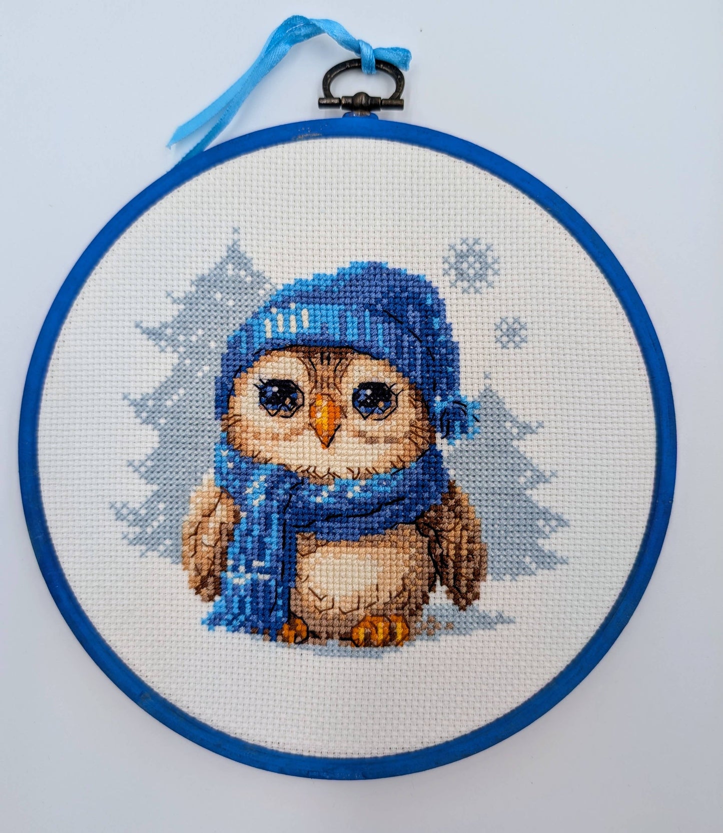 Kit de Punto de Cruz Aine "Búho Acurrucado" - A1019