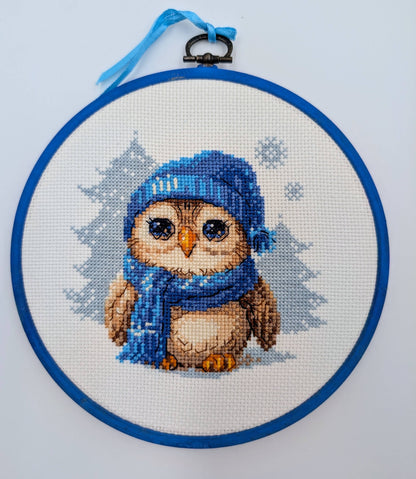 Kit de Punto de Cruz Aine "Búho Acurrucado" - A1019