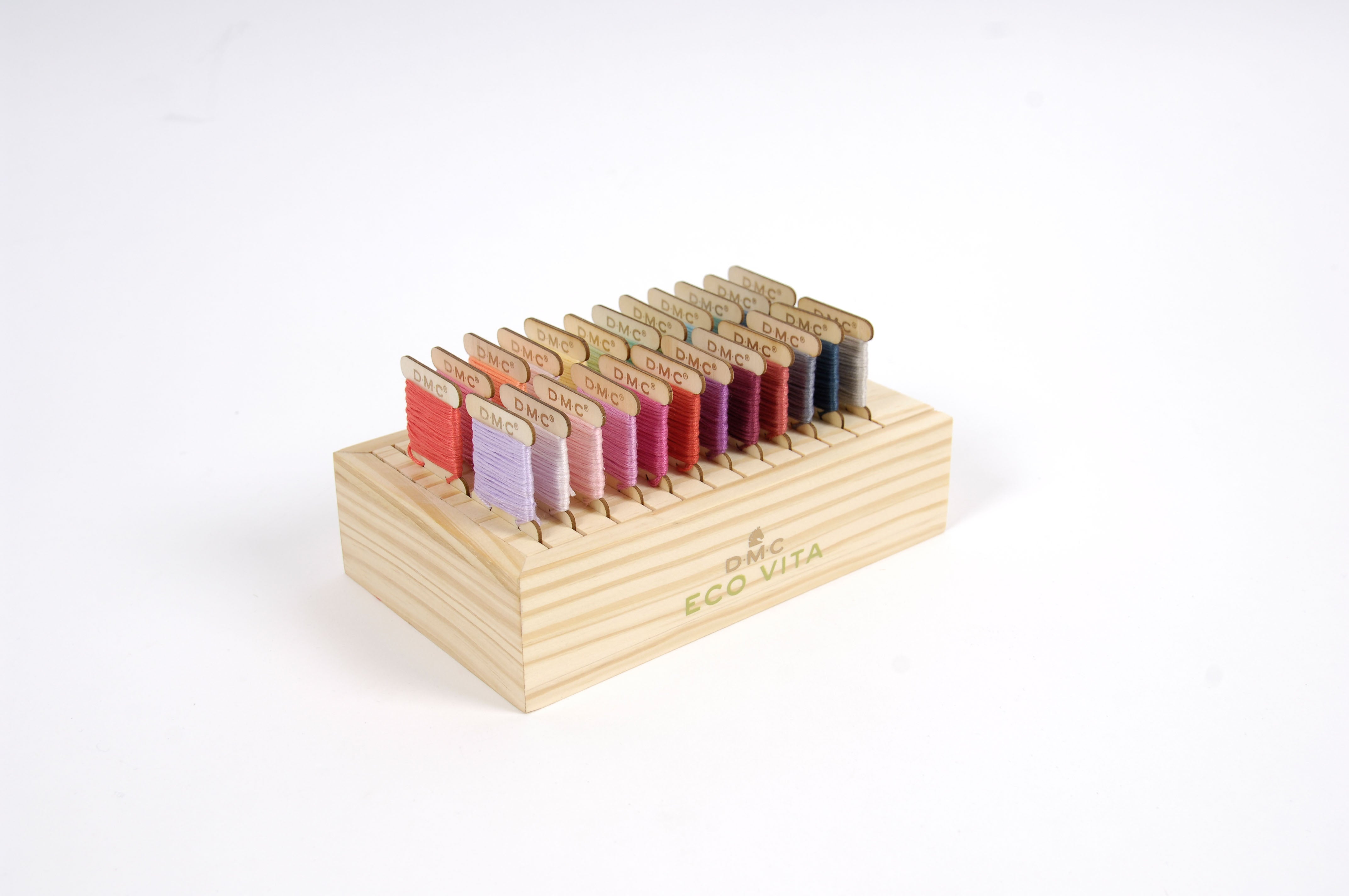 Caja Organizadora de Madera para 24 Bobinas de Hilo - DMC Eco Vita