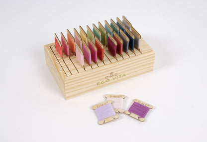 Caja Organizadora de Madera para 24 Bobinas de Hilo - DMC Eco Vita