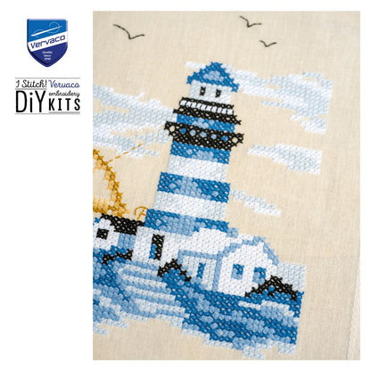 Camino de Mesa en Punto de Cruz "Navy" - Vervaco