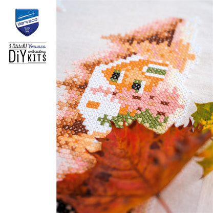 Camino de Mesa en Punto de Cruz "Pueblo Invernal" - Vervaco