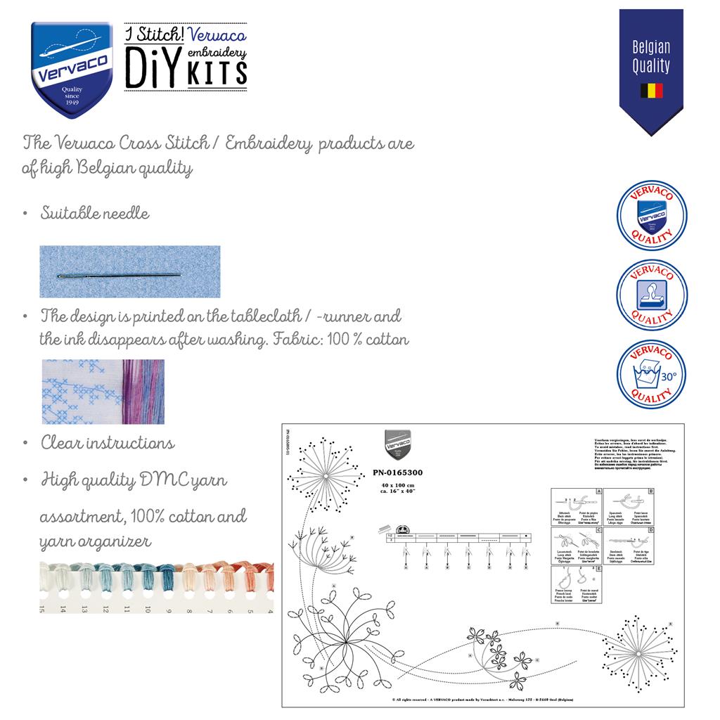 Camino de Mesa en Punto de Cruz "Pueblo Invernal" - Vervaco