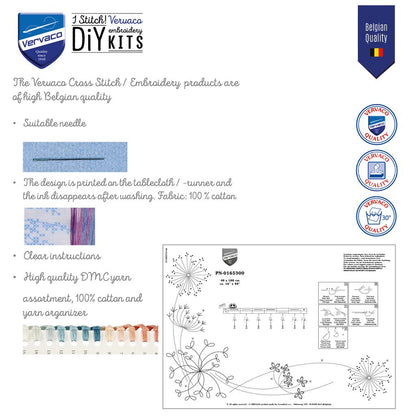 Camino de Mesa en Punto de Cruz "Pueblo Invernal" - Vervaco