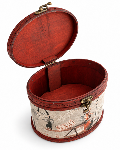 Costurero de Madera Ovalado 17 x 13 cm - Cose
