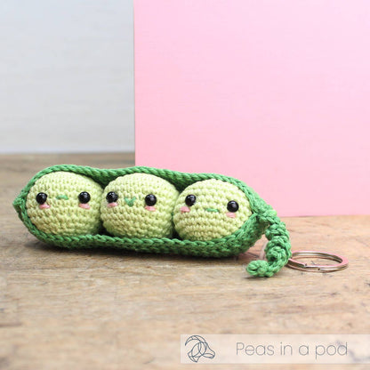 Kit de Ganchillo - Amigurumi: Llavero DIY Guisantes - Hardicraft