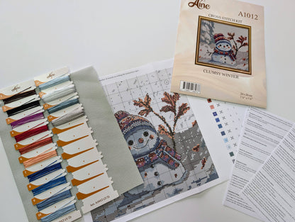 Kit de Punto de Cruz Aine "Invierno Torpe" - A1012