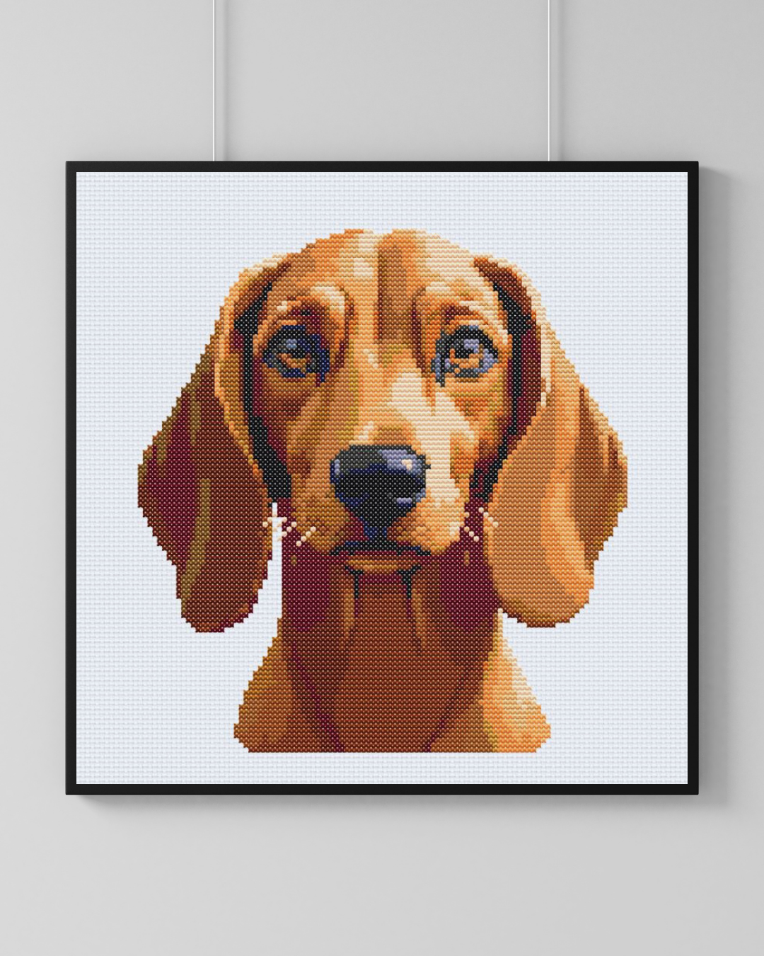 Patrón de Punto de Cruz "Dachshund" - CrossGuidetPatterns