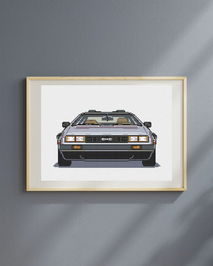 Patrón de punto de cruz del Delorean de Regreso al Futuro