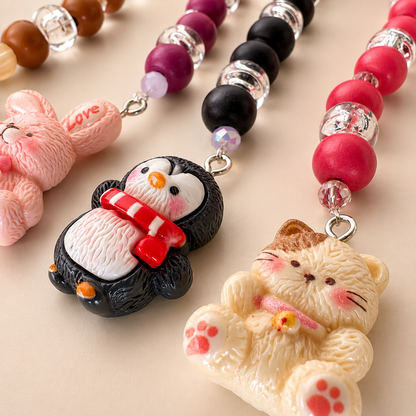 Buscatijeras de Abalorios "Animales Kawaii" - BT020 - ElMundoEnCruz