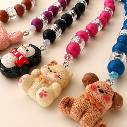 Buscatijeras de Abalorios "Animales Kawaii" - BT020 - ElMundoEnCruz