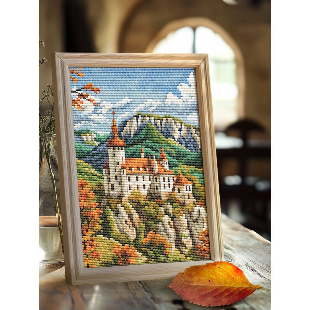 Kit de Punto de Cruz Collection D’Art" Castillo en las Montañas" - BC8109