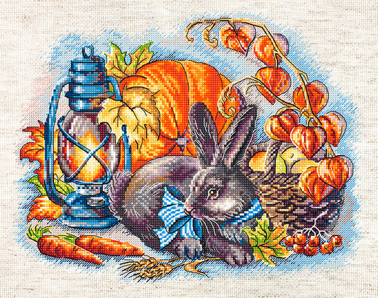 Kit de punto de cruz Letistitch "Autumn with a rabbit" - L8998