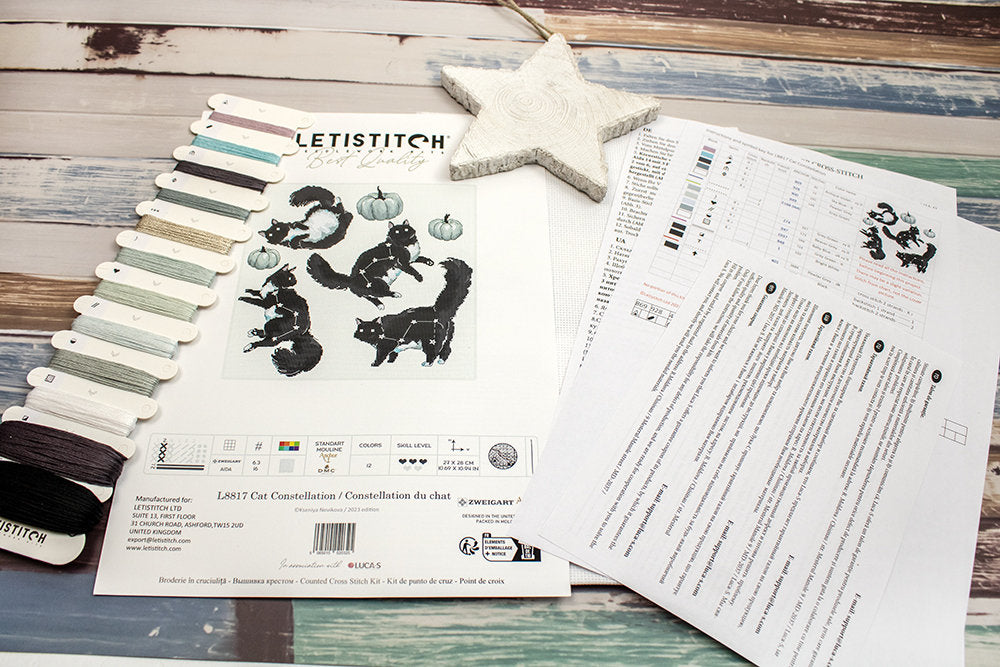 Kit de Punto de Cruz Letistitch "Cat Constellation" - L8817