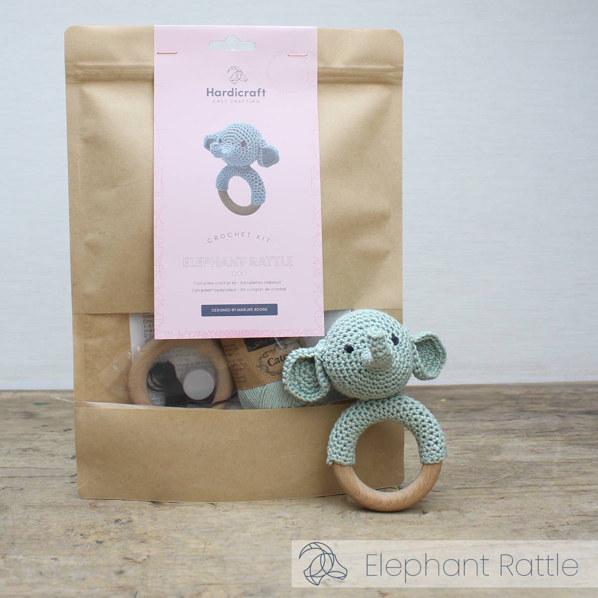 Kit Sonajero de Ganchillo - Rattle Elephant - Hardicraft
