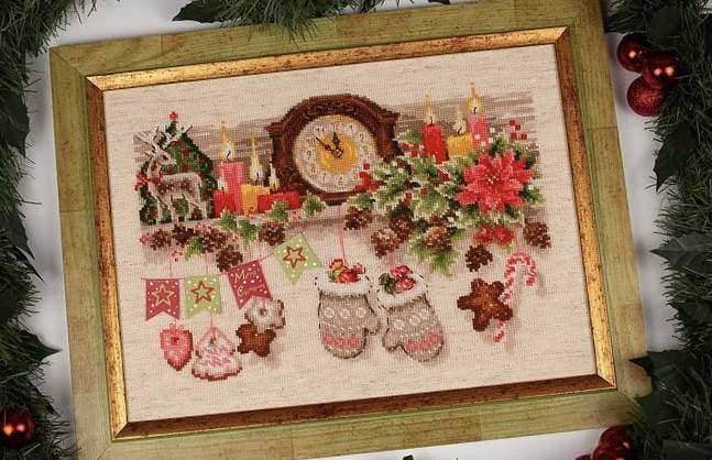 Kit de Punto de Cruz Riolis "Estante de Navidad" - 1903