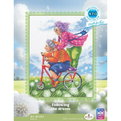 Kit de Punto de Cruz RTO "Sueño de Vacaciones de las Abuelitas" - M1043