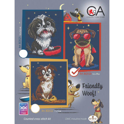 Kit de Punto de Cruz Collection D’Art "Perro Seductor" - BC8120