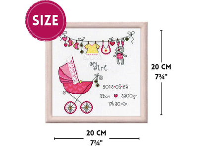 Kit de Punto de Cruz Riolis "¡Es una niña!" - 1417