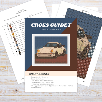 Patrón de Punto de Cruz "Porsche 911 Clásico" - CrossGuidetPatterns
