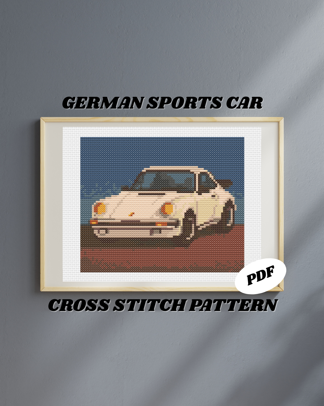 Patrón de Punto de Cruz "Porsche 911 Clásico" - CrossGuidetPatterns